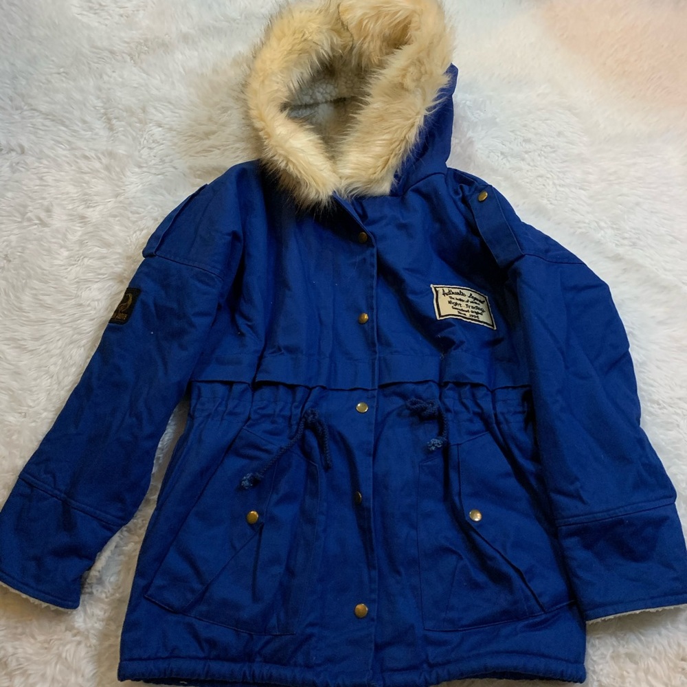 Royal Blue Parka Winter Jacket